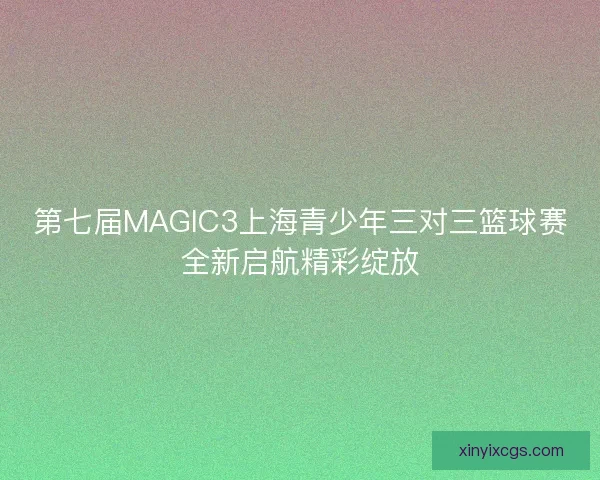 第七届MAGIC3上海青少年三对三篮球赛全新启航精彩绽放
